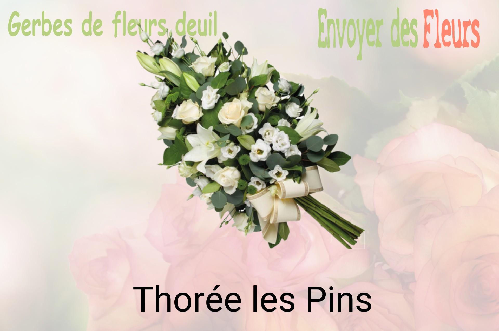 Gerbe de fleurs de deuil livrée à Thorée-les-Pins